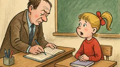 Виц: Учителят пише забележка на Марийка…