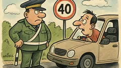 Виц: Катаджия спира автомобил – „Видяхте ли 40?“