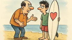 Виц: Сине, сърф ли тренираш?