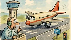 Виц: Самолетът не спира на пистата...