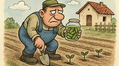 Виц: Кога се садят киселите краставички?