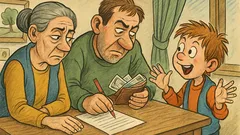 Виц: Майка и баща делят бюджета