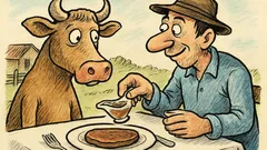 Виц: Всяко говедо се обича със сос