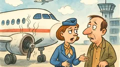 Виц: Самолетът излита, после каца обратно