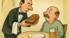 Виц: Сервитьор, защо държиш пържолата ми?