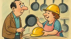 Виц: Мъж купува тиган за 8 март...