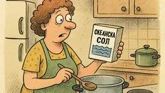 Виц: Шетам си из кухнята, чета етикет