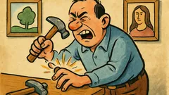 Виц: Удряш пръста с чук...