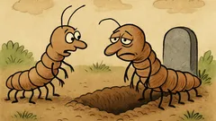 Виц: Между възрастни стоножки...