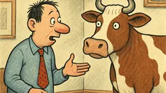 Виц: Когато говориш, а те гледат като теле