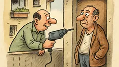 Виц: – Съседе, ще ми дадеш бормашината?