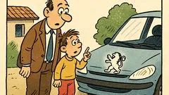 Виц: Тате, защо лъвчето на Пежото стои?