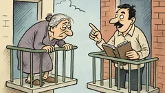 Виц: Комшийката се жали през балкона