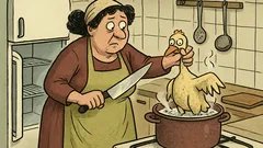 Виц: Как жената сваля стреса в кухнята