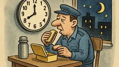 Виц: Нощна смяна — кога е обедната?