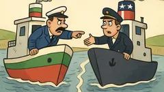 Виц: Два кораба в тесен канал…