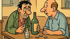 Виц: „Заради жена ли се пропи?“