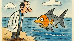 Виц: Учените кръстосаха акула и златна рибка...