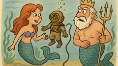 Виц: Русалка се хвали на татко си