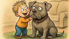 Виц: Оставяш дете с питбул...