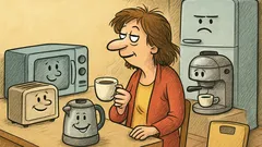 Виц: Под карантина пия кафе с тостера