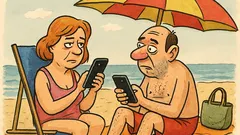 Виц: Язък, без Facebook няма отпуск!