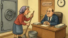 Виц: Чистачката иска ключа от трезора