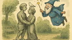 Виц: Две статуи стоят в парка влюбено