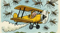 Виц: Дунавски комари събориха самолета