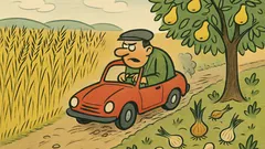 Виц: Карайте през просото, ако сгазите лука