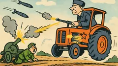 Виц: Китайска батарея обстрелва съветски трактор…