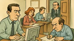 Виц: Шефът идва! Всички работим сериозно…