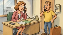 Виц: Жена звъни на мъжа си от офиса