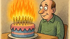 Виц: Тортата за рождения ден гори по-ярко