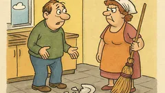 Виц: Скъпа, счупих чаша в кухнята!