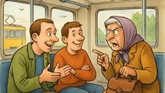 Виц: Двама в тролея търсят килимче за мишка