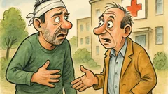 Виц: Къде си счупи реброто, приятелю?