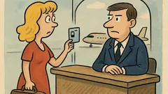 Виц: Блондинка на летището с лична карта?