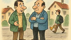 Виц: Как е синът ти?