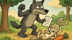 Виц: Вълкът срещнал заека с документи