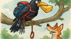 Виц: Седи враната на клон с въже