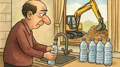 Виц: Чуеш ли багер навън, пълни бутилки