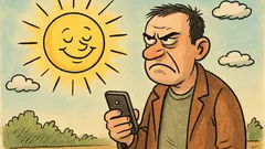 Виц: Ако някой ми пожелае „слънчев ден“…