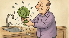 Виц: Изтръсквам маруля и освещавам плота