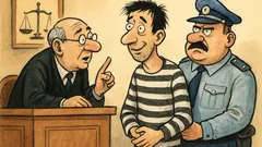 Виц: Съдия към обвиняемия: „Защо избягахте?“