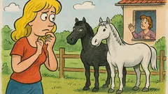 Виц: Блондинка с два коня без разлика