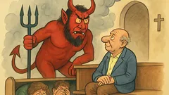 Виц: По време на служба се появи Сатаната