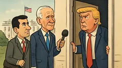 Виц: Тръмп отваря — Байдън с Жоро