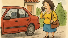 Виц: Ало, тате, изгубих ключа за колата!