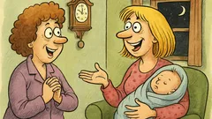 Виц: Срещат се две познати – ново бебе!